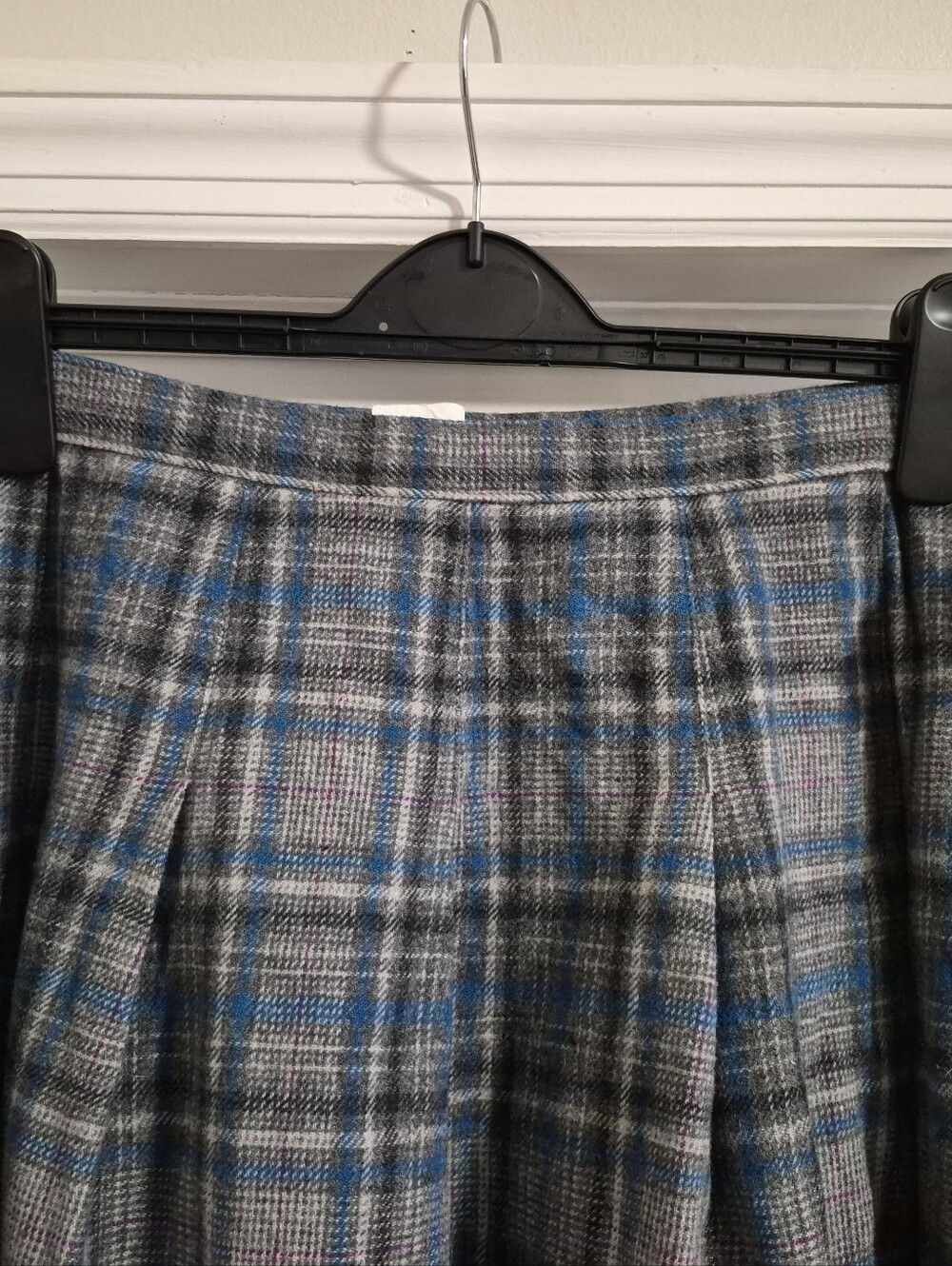 Vintage Pendleton Wool Plaid Pleated Midi Skirt 24W Made USA - Picture 3 of 6